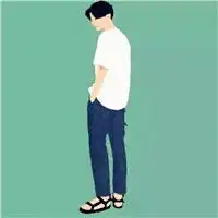 男生头像手绘简约