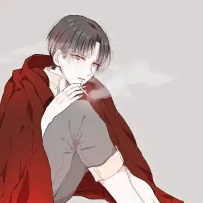 动漫男生叼烟冷酷头像