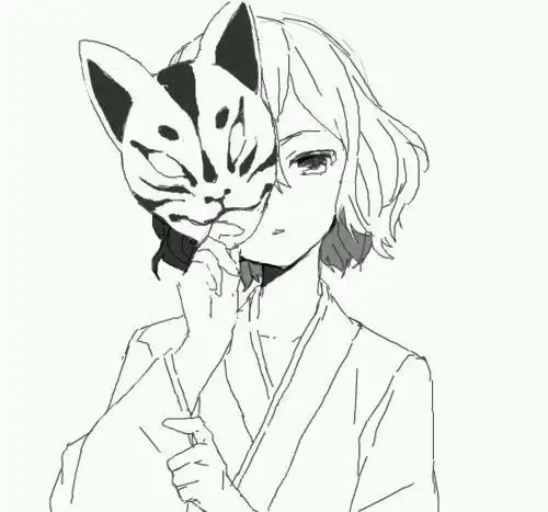 简笔画男生头像颜色狸花
