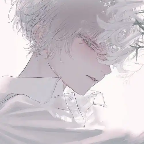 头像白色系动漫男头像