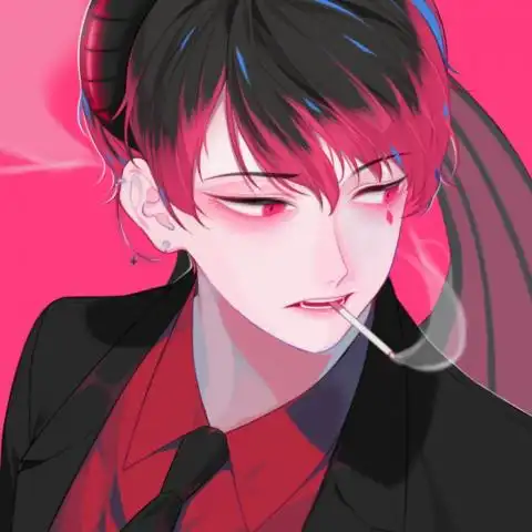 卡通微信头像男生抽烟