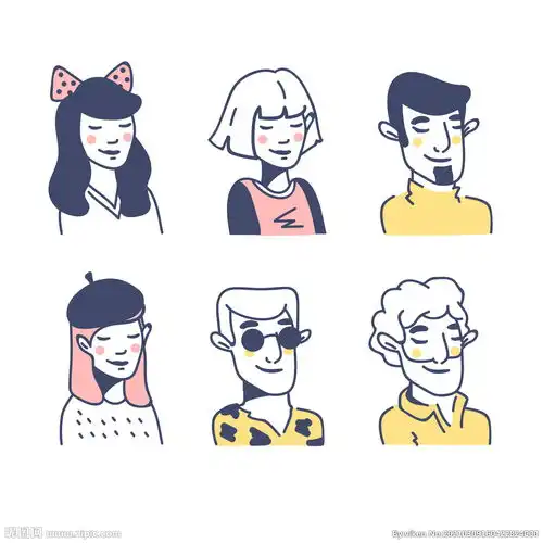 卡通q版手绘头像表情图片