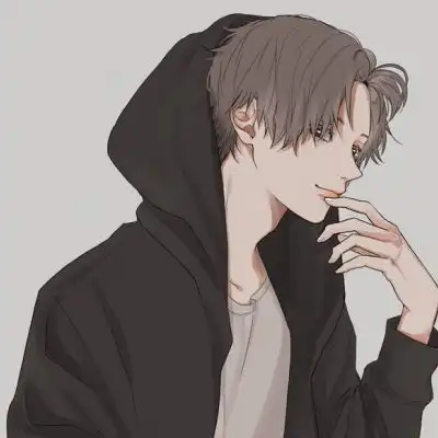 高冷男生动漫头像侧脸
