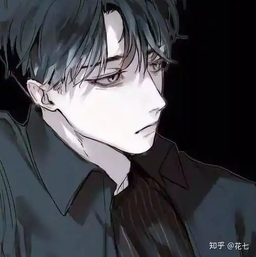 帅气男生侧脸头像动漫