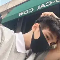 男生头像口罩真人帅气口罩挡脸的男生头像