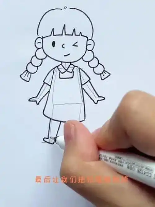 不会画人物的看过来30秒教会你全身人物的简单画法简笔画画画可爱创意美术手绘