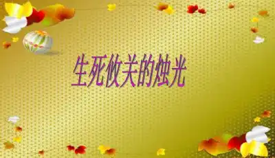 生命攸关的烛光公开课课件下载