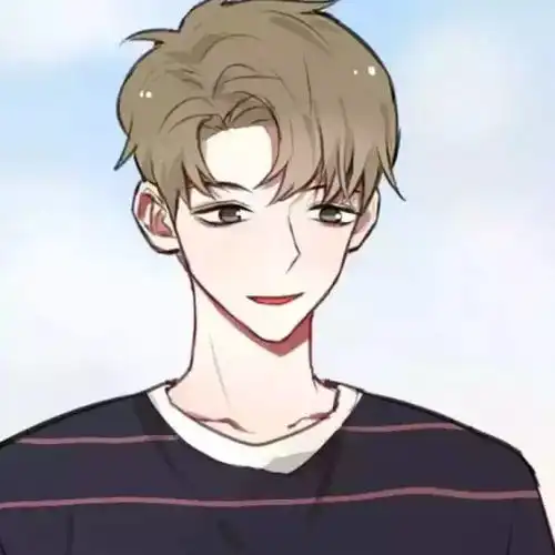 卡通头像男生素描紧皱