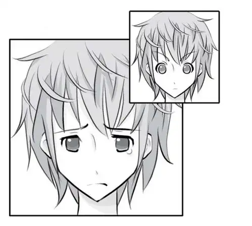 萌系男子画法20表情画法之哀