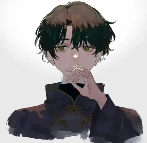 伤感动漫男头他虽然没有笑,但对你眼里全是温柔的光