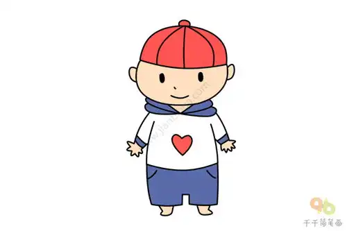 简笔画男生头像颜色底子