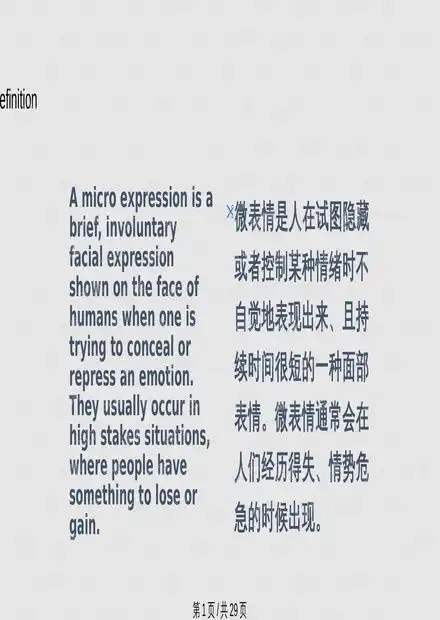 关于心理学的英语微表情ppt课件.pptx资源csdn文库
