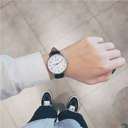 ins手表男女中学生初中生潮流百搭防水韩版简约个性皮带超薄一对