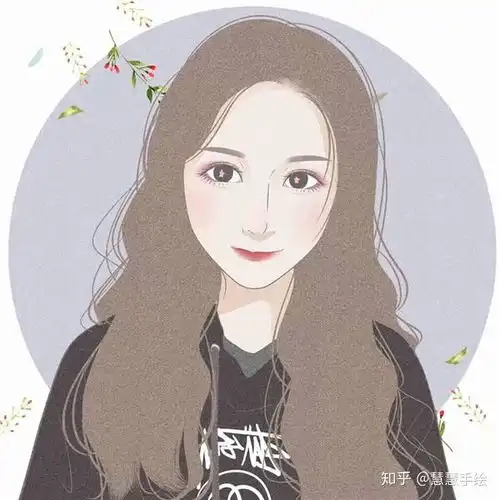 手绘头像女生黑白简约手绘画头像女生黑白好看的微信头像女手绘图