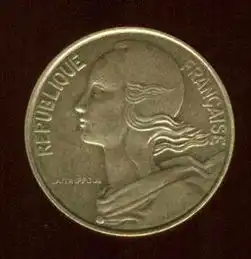 1977年法国10生丁硬币正面女头像是谁