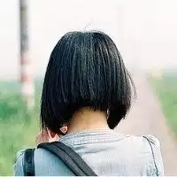 短头发背影的女生头像微信头像图片大全